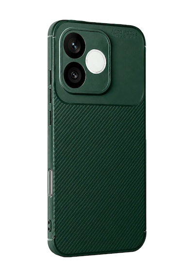 Newface - 212 - Huawei Honor 600 Lite Auto Focus Karbon Kapak - - Csmo-tex - Koyu Yeşil