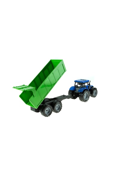 Oyuncak Model Traktör Römorklu Işıklı Sesli Sürtmeli 20 Cm