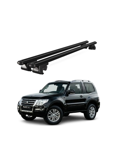 Venüs Mitsubishi Pajero 3d 2011-2021 Uyumlu Siyah Ara Atkı Port Bagaj Tavan Barı