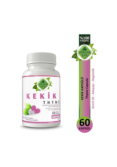 Gökçek Şifa 1000 MG Kekik (Thyme Capsule) 60 Kapsül