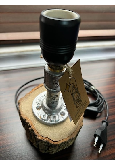 Endüstriyel Borulu Rustic Vintage Steampunk Tarz Masa Lambası