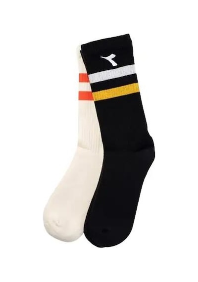 Diadora D202014-976 2 Pack Striped Crew Socks W Kadın Çorap Krem