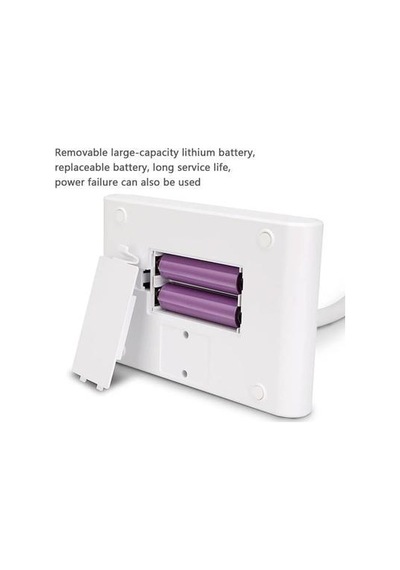 Wellhise Weidasi Masa Lambası Type-c Kablolu Ve Şarjlı Ledli Masa Lambası Wd-6047 Beyaz