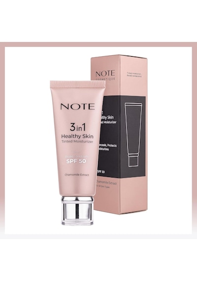 Ayrex Cosmetics 3 İn 1 Healthy Skin Light Tinted Moisturizer 50 Spf Renk Ton Eşitleyici Aydınlatıcı Krem, 00 Açık