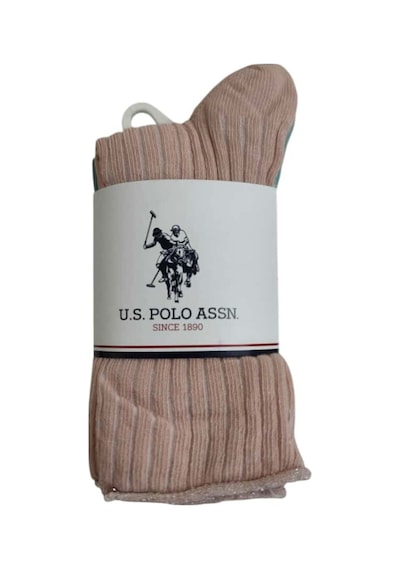 U.S. Polo Assn. Kadın Soket 5'li Çorap Over-sk25 Mor