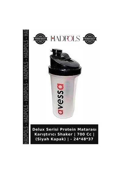 Delux Serisi Protein Matarası Karıştırıcı Shaker 700 Cc Siyah Kapak - 24 48 37