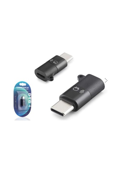 Hadron Hdx1085 Type-c Lightning Kulaklık Mikrofon Ses Adaptörü Siyah
