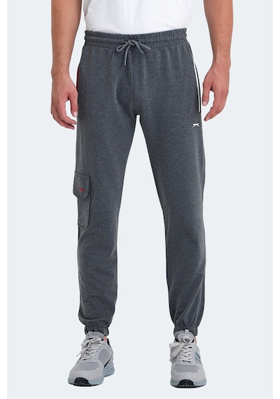 Slazenger Parı In Erkek Cepli Dar Paça Koyu Gri Eşofman Altı Koyu Gri