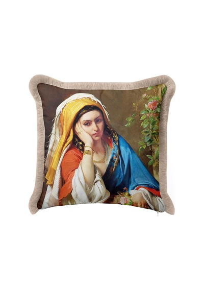 Saray Esintili Klasik Sanat Saçaklı Yastık Kılıfı - Vintage Bohem Mavi Krem Püsküllü Kırlent Kılıfı Orman Mint Yeşili Saray Esintili Klasik Sanat Saçaklı Yastık Kılıfı - Vintage Bohem Mavi Krem Püsküllü Kırlent Kılıfı Orman Mint Yeşili