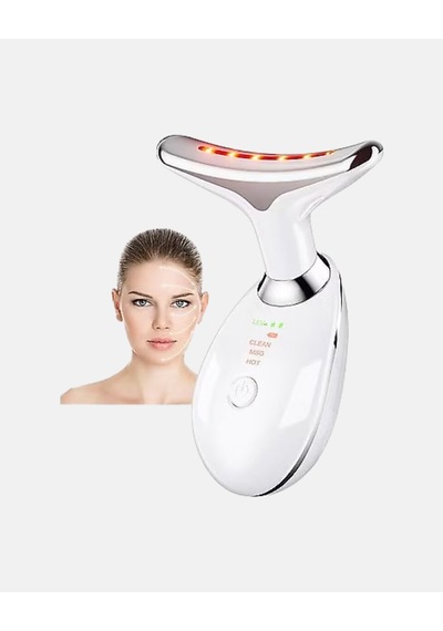 Kablosuz Şarjlı Yüz Sıkılaştırıcı Cihaz Ems Mikro Akım Anti-aging Masaj Aleti Beyaz