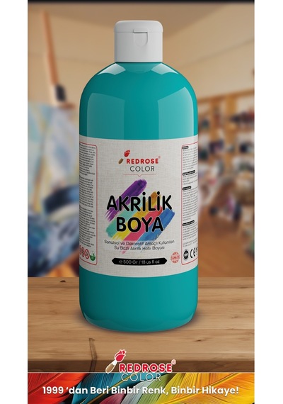 Red Rose Turkuaz Akrilik Boya 500  G