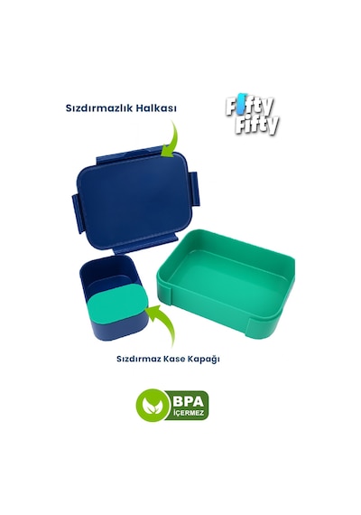 Vagonlife 900 Ml Tek Kat 3 Bölme Çocuk Beslenme Kutusu -ffb1270 Mavi
