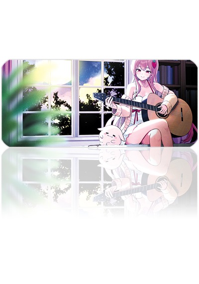90x40cm Anime Guitarist Girl Xxl Büyük Boy İlyuka Gaming Mousepad