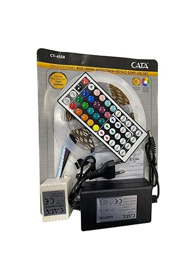 Cata Ct-4558 Rgb Şerit Led Seti 5 Mt Rgb Led+trafo+rgb Kumanda