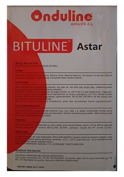 Bıtulıne Astar Çatı Ve Teraslarda Membran Altı Uygulanır 17 Kg