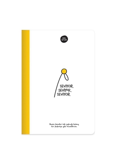 14x20 Çizgili Defter - Seviyor Beyaz