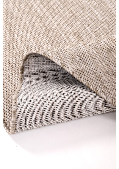 Konfor Halı Tema 9040 Bej Sisal Hasır İç Dış Mekan Kilim Dekoratif Bahçe Balkon Salon Halısı Bej