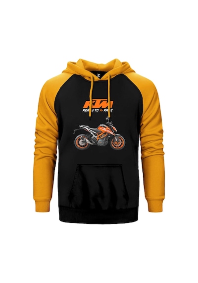 Ktm 1290 Super Duke R Sarı Renk Reglan Kol Kapşonlu Sweatshirt Sarı