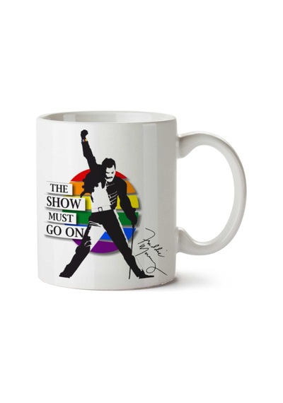Queen The Show Must Go On İki Tarafı Baskılı Kupa Bardak Çok Renkli