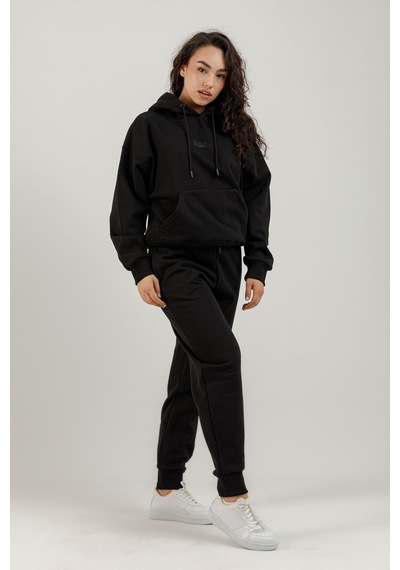 Airlife Bolder Fz.7 Kanguru Cepli Kadın Kapüşonlu Sweatshirt Siyah