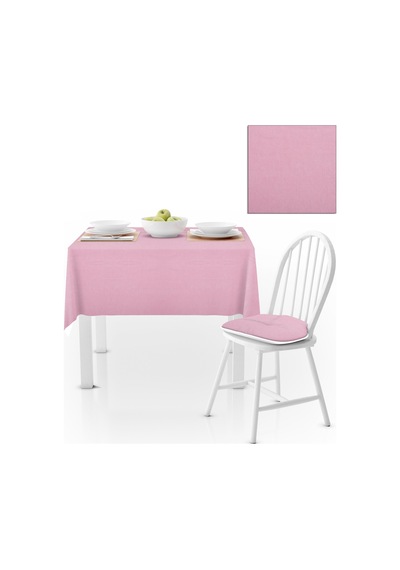 Şeker Pembe Düz Renk Petek Dokuma Masa Örtüsü 140x220