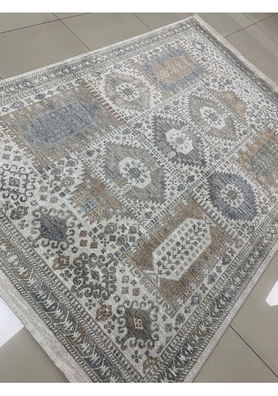 Merinos Halı Valeria 91062 060 Serisi Salon Oturma Yatak Odası Halısı Gri - Krem