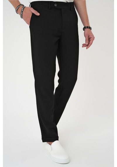 Efor Comfort Fit Beli Lastikli Siyah Jogger Pantolon P 1179 Siyah