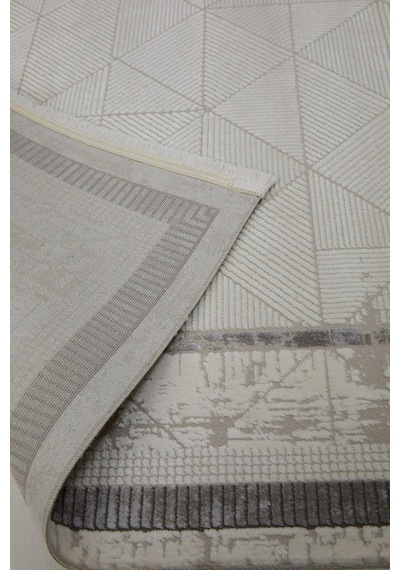Çam Halı Lavin 4805 Gri Enti Halı Modern Desenli Makine Halısı