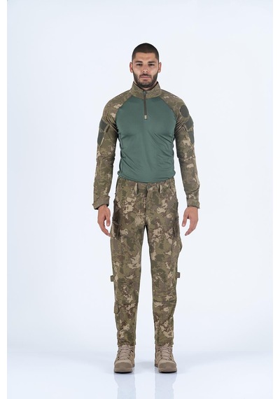 Combat Tactical Outdoor Taktik Tişört Operasyon Tişörtü Uzun Kol T-shirt - 401 Haki