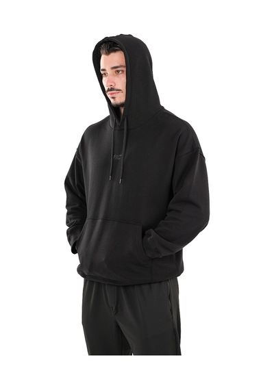Musclecloth Elite Oversize Kapüşonlu Sweatshirt Siyah Siyah