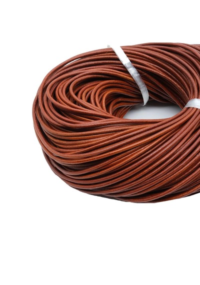 Deri Company Hakiki Deri İp Kahve 3 Mm 5 Metre Kahverengi