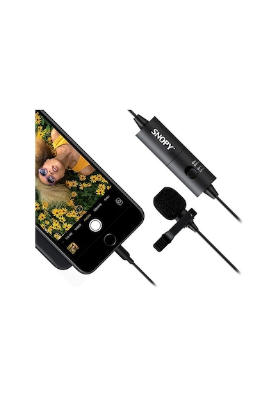 Snopy SN-100M Akıllı Telefon ve Youtuber Yaka Mikrofonu Siyah