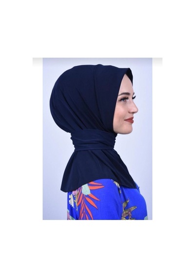 Çıt Çıtlı Bone Tesettür Mayo Üstü Uyumlu Deniz Ve Havuz Bonesi Hijab Lacivert