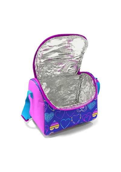 Coral High Kids Açık Pembe Lavanta Kalp Desenli 3'lü Okul Çanta Seti Set0123401