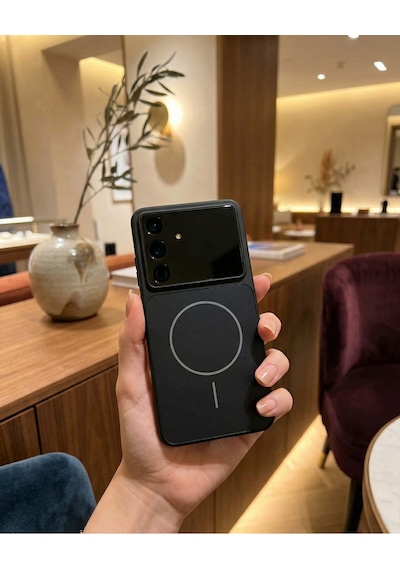Galaxy S25 Fe İçin Uyumlu Magsafe Özellikli Kamera Korumalı Darbe Emici Kılıf
