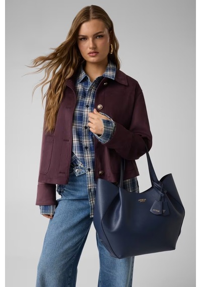 Guess Amorette Portföy Çantalı Kadın Omuz Çantası Hwbg7898240 Lacivert