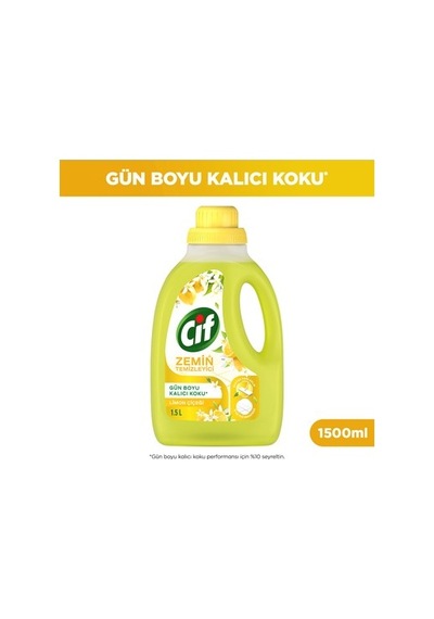 1500 Ml Limon Çiçeği Kokusuyla Kalıcı Temizlik Ürünü 508 Yeşil