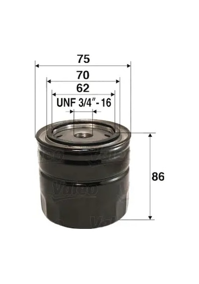 Yağ Filtresi - Fiat Egea, Punto, Tipo, Fiorino, Uno, X 1/9, 127, 128, Ritmo, Tempra, 131, Regata, Duna, 156, Spider, Gt, 166, Gtv, 164, 155 - Valeo 44281906