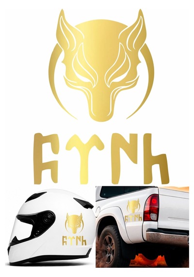 Kurt Börü Gökbörü Sticker - Göktürkçe Türk Sticker - Türkiye Türk Sticker - Oto Araba Motosiklet Kask Araç Cam Laptop Sticker 00288-1 60X44 Cm