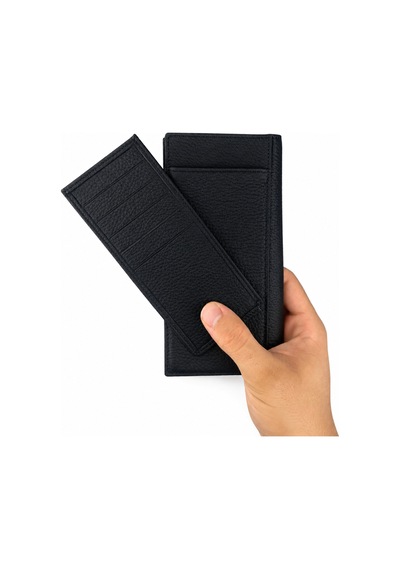 Alphaclub Bag Erkek Hakiki Deri Siyah Telefon Bölmeli Uzun Cüzdan Ve Kartlık Model 2729