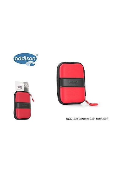 Addison Adisson Hdd-136 Harddisk Kılıfı, Kırmızı, 2.5"