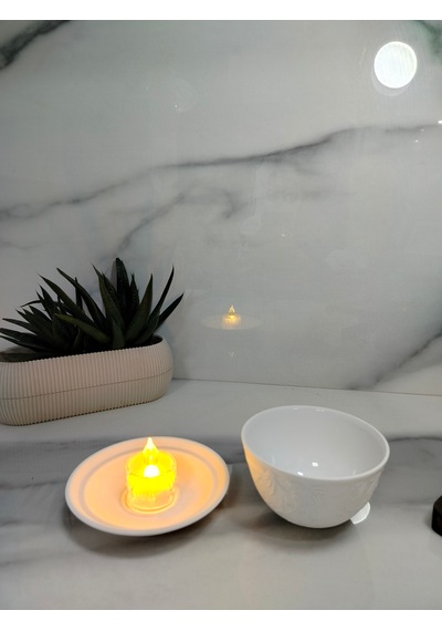 Splendeur Led'li Dekoratif Mumluk - Beyaz