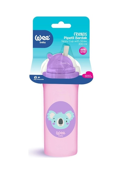 Wee Baby Friends Pipetli Bardak Pembe Koala Pembe