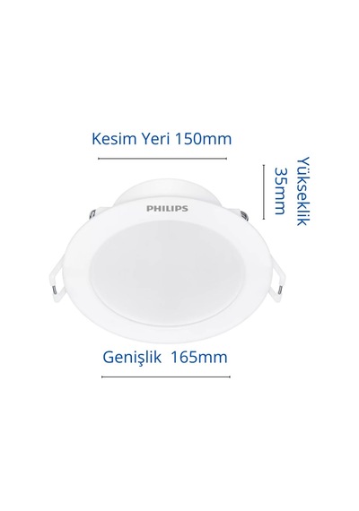 Phılıps Eridani Dl190b 14w 150mm Delik Çapı 4000k Gün Işığı 1250lümen Spot Diğer
