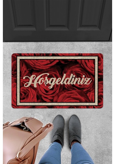 Evaşk Kapı Önü Paspası Vinil Kaymaz Tabanlı 45 X 70 Evaşkdm12123