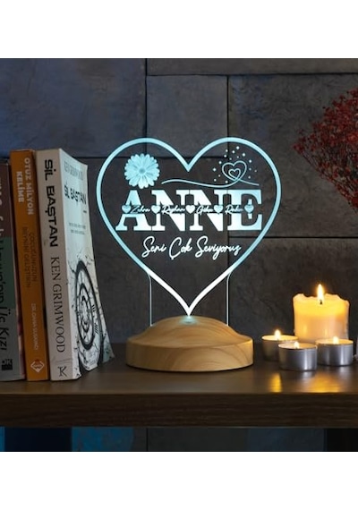 Şeklinde Günü Hediyesi Kişiye Özel Hediye Isim Yazılı Led Lamba