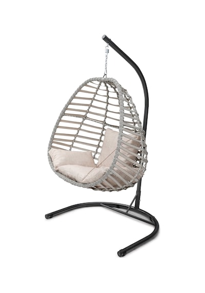 Tu Tienda Rattan Tek Kişilik Bahçe Balkon Ev Salıncağı,beyaz Krem 2