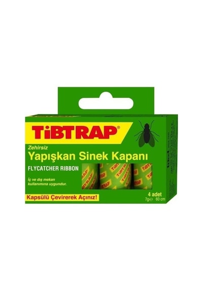 Tibtrap Yapışkan Karasinek Tuzağı Sinek Bandı 4'lü Paket