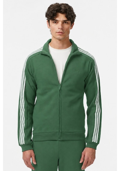 Lacoste Men's Slim Fit Zip Up Monogram Sweatshirt Erkek Tam Fermuarlı Logolu Sweatshirt Yeşil