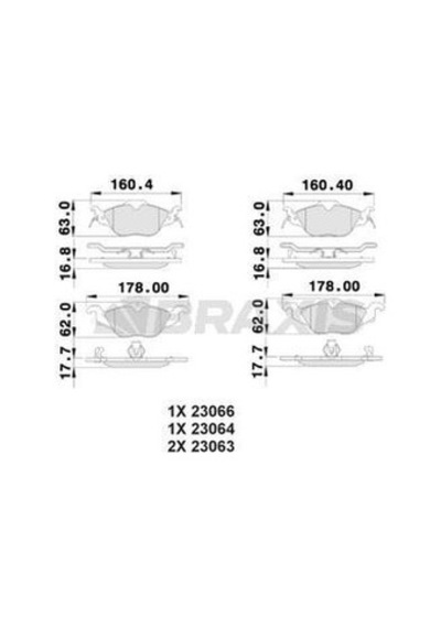 Braxis Ab0015 Ön Fren Balatası Astra G Zafira A 98-9 1605034